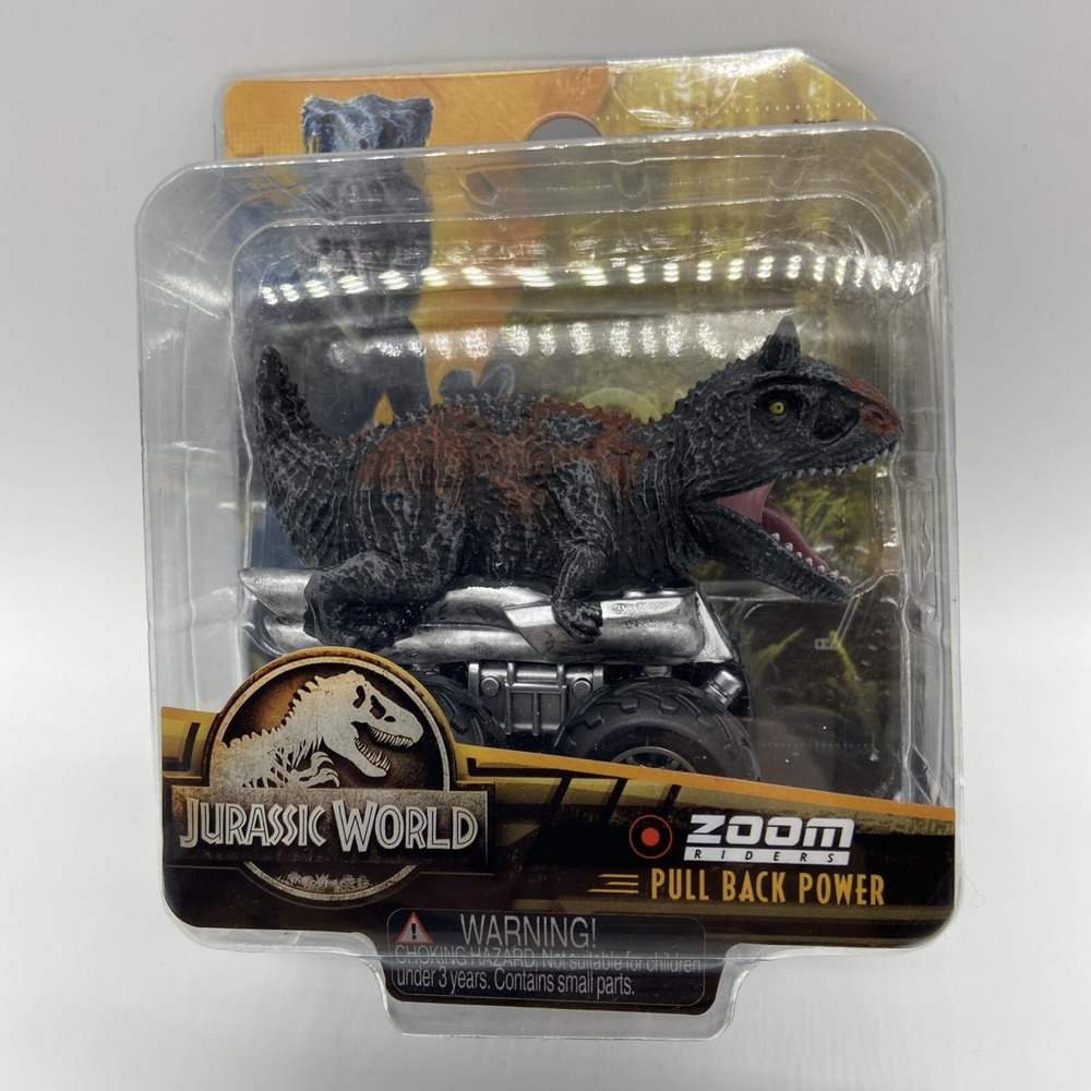 Jurassic World Zoom Riders Carnotaurus Pull Back Power Toy Monster Truck 519 NEW